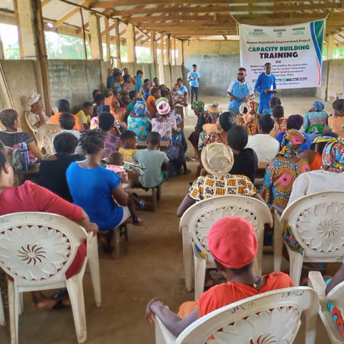 People sitting at a training session